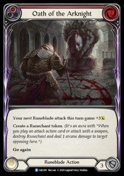 Oath of the Arknight (Red) (Normal) - Arcane Rising - Unlimited (Rare) [ARC-U-ARC091]