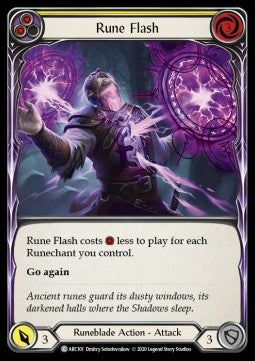 Rune Flash (Yellow) (Rainbow Foil) - Arcane Rising - Unlimited (Common) [ARC-U-ARC101]