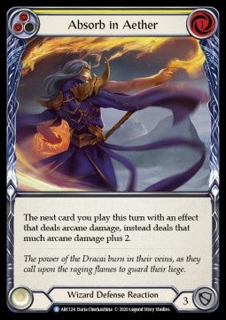 Absorb in Aether (Yellow) (Rainbow Foil) - Arcane Rising - Unlimited (Rare) [ARC-U-ARC124]