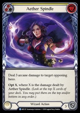 Aether Spindle (Yellow) (Rainbow Foil) - Arcane Rising - Unlimited (Rare) [ARC-U-ARC127]