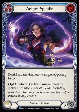 Aether Spindle (Blue) (Rainbow Foil) - Arcane Rising - Unlimited (Rare) [ARC-U-ARC128]