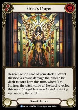 Eirina's Prayer (Yellow) (Normal) - Arcane Rising - Unlimited (Rare) [ARC-U-ARC174]