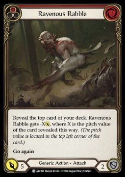 Ravenous Rabble (Red) (Rainbow Foil) - Arcane Rising - Unlimited (Common) [ARC-U-ARC191]