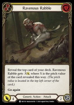 Ravenous Rabble (Yellow) (Rainbow Foil) - Arcane Rising - Unlimited (Common) [ARC-U-ARC192]
