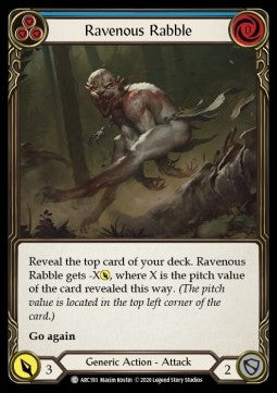 Ravenous Rabble (Blue) (Rainbow Foil) - Arcane Rising - Unlimited (Common) [ARC-U-ARC193]
