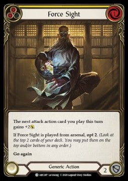 Force Sight (Yellow) (Rainbow Foil) - Arcane Rising - Unlimited (Common) [ARC-U-ARC207]