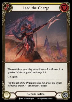 Lead the Charge (Yellow) (Rainbow Foil) - Arcane Rising - Unlimited (Common) [ARC-U-ARC210]