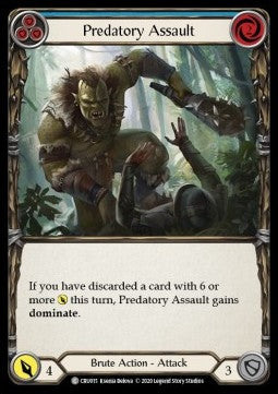 Predatory Assault (Blue) (Normal) - Crucible of War - First (Common) [CRU-F-CRU015]