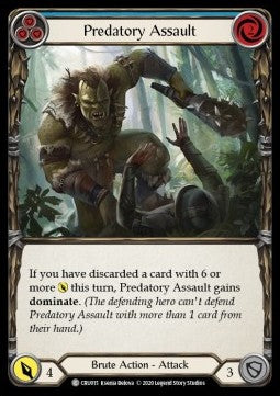 Predatory Assault (Blue) (Rainbow Foil) - Crucible of War - First (Common) [CRU-F-CRU015]