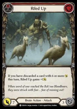 Riled Up (Red) (Rainbow Foil) - Crucible of War - First (Common) [CRU-F-CRU016]