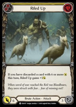 Riled Up (Yellow) (Rainbow Foil) - Crucible of War - First (Common) [CRU-F-CRU017]
