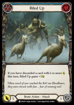 Riled Up (Blue) (Rainbow Foil) - Crucible of War - First (Common) [CRU-F-CRU018]