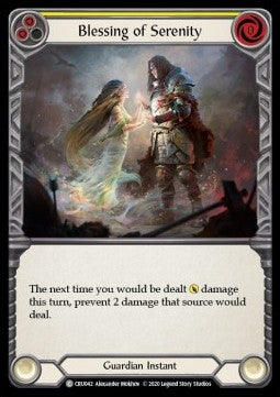 Blessing of Serenity (Yellow) (Rainbow Foil) - Crucible of War - First (Common) [CRU-F-CRU042]