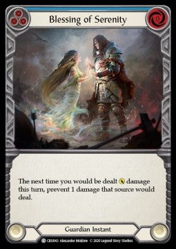 Blessing of Serenity (Blue) (Normal) - Crucible of War - First (Common) [CRU-F-CRU043]