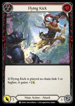 Flying Kick (Red) (Rainbow Foil) - Crucible of War - First (Common) [CRU-F-CRU069]