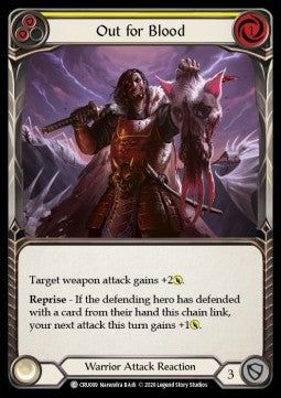 Out for Blood (Yellow) (Rainbow Foil) - Crucible of War - First (Common) [CRU-F-CRU089]