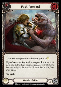 Push Forward (Red) (Rainbow Foil) - Crucible of War - First (Common) [CRU-F-CRU094]