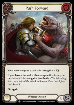 Push Forward (Yellow) (Rainbow Foil) - Crucible of War - First (Common) [CRU-F-CRU095]