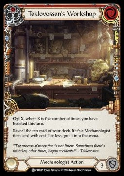 Teklovossen's Workshop (Red) (Normal) - Crucible of War - First (Common) [CRU-F-CRU115]