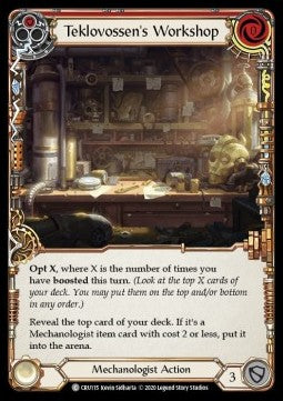 Teklovossen's Workshop (Red) (Rainbow Foil) - Crucible of War - First (Common) [CRU-F-CRU115]