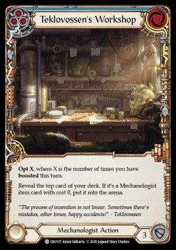 Teklovossen's Workshop (Blue) (Normal) - Crucible of War - First (Common) [CRU-F-CRU117]
