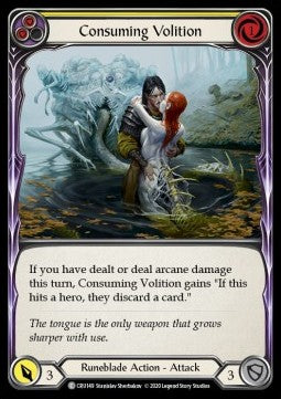 Consuming Volition (Yellow) (Rainbow Foil) - Crucible of War - First (Common) [CRU-F-CRU149]