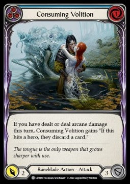 Consuming Volition (Blue) (Rainbow Foil) - Crucible of War - First (Common) [CRU-F-CRU150]