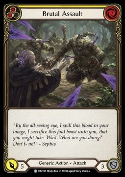Brutal Assault (Yellow) (Rainbow Foil) - Crucible of War - First (Common) [CRU-F-CRU193]