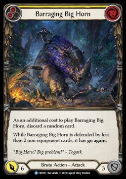 Barraging Big Horn (Yellow) (Normal) - Crucible of War - First (Rare) [CRU-F-CRU011]