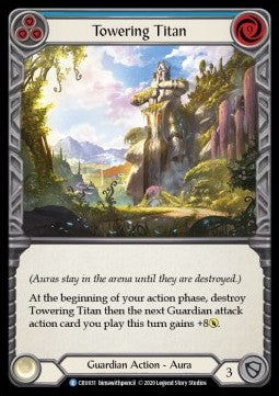 Towering Titan (Blue) (Rainbow Foil) - Crucible of War - First (Rare) [CRU-F-CRU031]