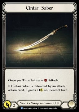 Cintari Saber (Cold Foil) - Crucible of War - First (Rare) [CRU-F-CRU079]