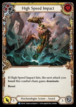 High Speed Impact (Yellow) (Normal) - Crucible of War - First (Rare) [CRU-F-CRU107]