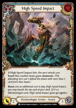 High Speed Impact (Blue) (Rainbow Foil) - Crucible of War - First (Rare) [CRU-F-CRU108]
