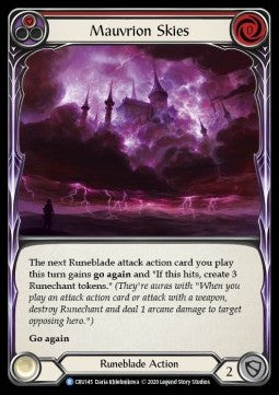 Mauvrion Skies (Red) (Rainbow Foil) - Crucible of War - First (Rare) [CRU-F-CRU145]