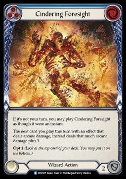 Cindering Foresight (Blue) (Rainbow Foil) - Crucible of War - First (Rare) [CRU-F-CRU167]