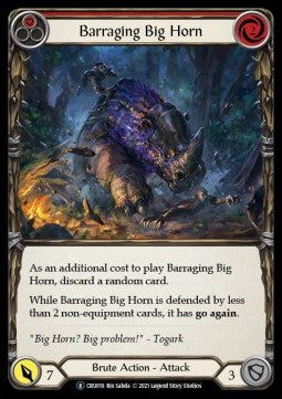 Barraging Big Horn (Red) (Normal) - Crucible of War - Unlimited (Rare) [CRU-U-CRU010]