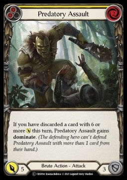 Predatory Assault (Yellow) (Normal) - Crucible of War - Unlimited (Common) [CRU-U-CRU014]