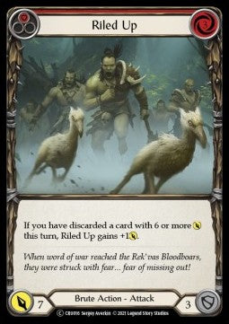 Riled Up (Red) (Rainbow Foil) - Crucible of War - Unlimited (Common) [CRU-U-CRU016]