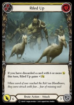 Riled Up (Yellow) (Normal) - Crucible of War - Unlimited (Common) [CRU-U-CRU017]