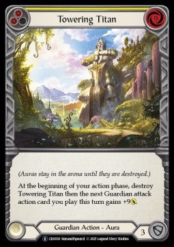 Towering Titan (Yellow) (Rainbow Foil) - Crucible of War - Unlimited (Rare) [CRU-U-CRU030]
