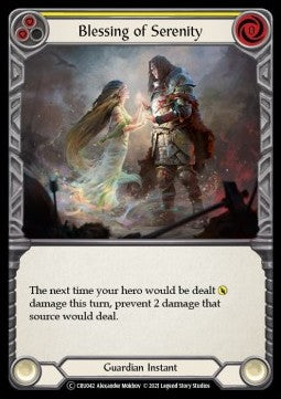 Blessing of Serenity (Yellow) (Normal) - Crucible of War - Unlimited (Common) [CRU-U-CRU042]