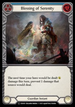 Blessing of Serenity (Blue) (Rainbow Foil) - Crucible of War - Unlimited (Common) [CRU-U-CRU043]