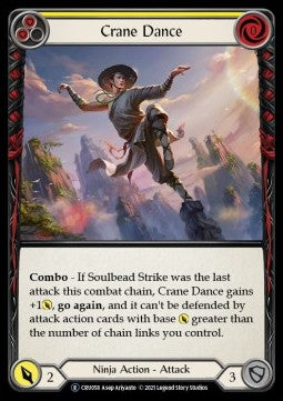 Crane Dance (Yellow) (Rainbow Foil) - Crucible of War - Unlimited (Rare) [CRU-U-CRU058]