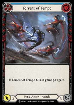 Torrent of Tempo (Blue) (Rainbow Foil) - Crucible of War - Unlimited (Common) [CRU-U-CRU071]