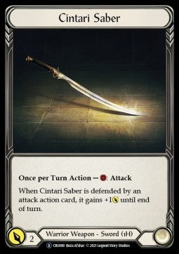 Cintari Saber (Normal) - Crucible of War - Unlimited (Rare) [CRU-U-CRU080]