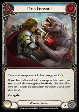 Push Forward (Blue) (Rainbow Foil) - Crucible of War - Unlimited (Common) [CRU-U-CRU096]