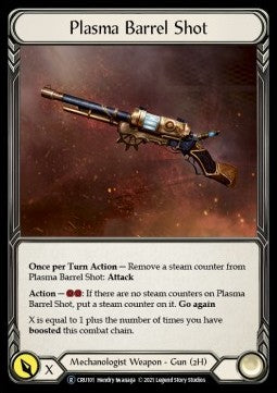 Plasma Barrel Shot (Rainbow Foil) - Crucible of War - Unlimited (Rare) [CRU-U-CRU101]