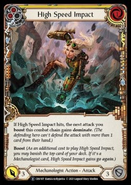 High Speed Impact (Yellow) (Rainbow Foil) - Crucible of War - Unlimited (Rare) [CRU-U-CRU107]