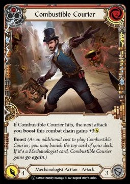 Combustible Courier (Red) (Rainbow Foil) - Crucible of War - Unlimited (Common) [CRU-U-CRU109]