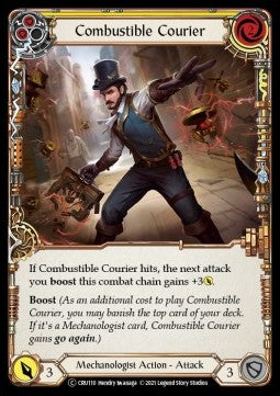 Combustible Courier (Yellow) (Rainbow Foil) - Crucible of War - Unlimited (Common) [CRU-U-CRU110]